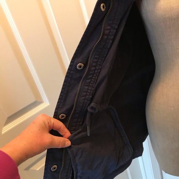 Style & Co Twill utility jacket in navy blue - Picture 8 of 12